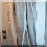 H42. 2 Pair of Saks Fifth Avenue 100% linen pants. Size S - $40 for both 
